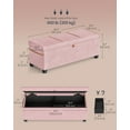 thumbnail image 4 of SONGMICS HOME 43.3" Storage Ottoman Bench 27 Gal (103 L) Capacity End-of-Bed Bench Ottoman with Storage for Bedroom Jelly Pink, 4 of 8