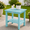 Light Blue, variant on Y&M Outdoor Side Table, HIPS Adirondack Small Double Layer Table, Waterproof Square Balcony Modern End Tables for Patio, Pool, Beach, Porch, Deck, Indoor or Outdoor Use, Coffee