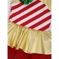 thumbnail image 6 of YiZYiF Girls Striped Sequins Dance Leotard Figure Ice Skating Tutu Dress Christmas Mrs Santa Claus Red 8, 6 of 7