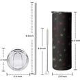 thumbnail image 5 of 20oz Black Christmas Star Pattern Skinny Tumblers Stainless Steel Tumbler with Lid and Straw,Vacuum Insulated Double Wall Travel Tumbler Cups with Cleaning Brush for Coffee,Tea, 5 of 6