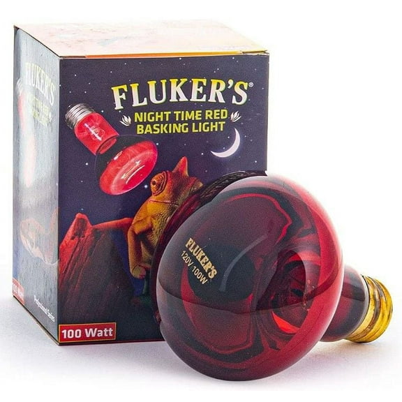 Flukers Professional Series Nighttime Red Basking Light [Reptile, Lighting Incandescent] 100 Watt