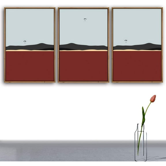 IDEA4WALL 3 Piece Framed Canvas Wall Art for Living Room, Bedroom Nordic Simple Style Canvas Prints for Modern Home Decoration Ready to Hang