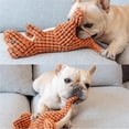 thumbnail image 4 of Juguete de peluche para perros, juguetes chirriantes indestructibles para perros, juguetes duraderos para masticadores agresivos, juguetes masticables para perros (naranja), 4 of 5