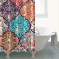 thumbnail image 4 of Waterproof Bohemian Shower Curtain 72x72 Inch Boho Style Polyester Unique Shower Curtain for Bathroom Hotel Home Decor with 12 Plastic Hooks, 4 of 5