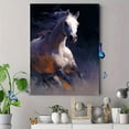 thumbnail image 4 of Qisvanset Toile Murale Abstraite Cheval Blanc 15,75 X 11,81 Pouces, 4 of 8