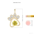 thumbnail image 3 of ANGARA Lab Grown Yellow Diamond Paw Print Pendant for Women in 14K Yellow Gold (Size-5.9mm| Clarity-VS) | April Birthstone, Anniversary, Jewelry Gift for Women | Lab-Grown Yellow Diamond Necklace, 3 of 6