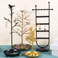 thumbnail image 5 of Jewelry Holder Organizer, Earring Holder Organizer Necklace Holder Display Stands Metal for Photography, Black, 5 of 5