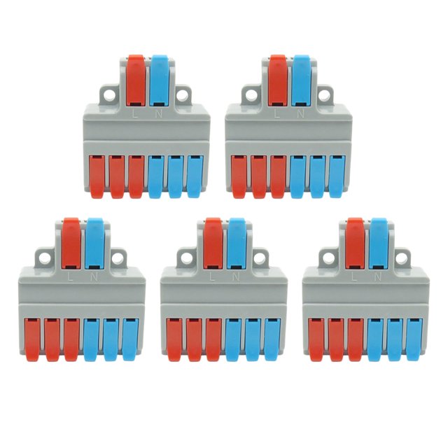 Conector de cable de tuerca de palanca 5x Terminal para interruptores de luz Altavoces LT-626 Sunnimix Terminal de conector de cable