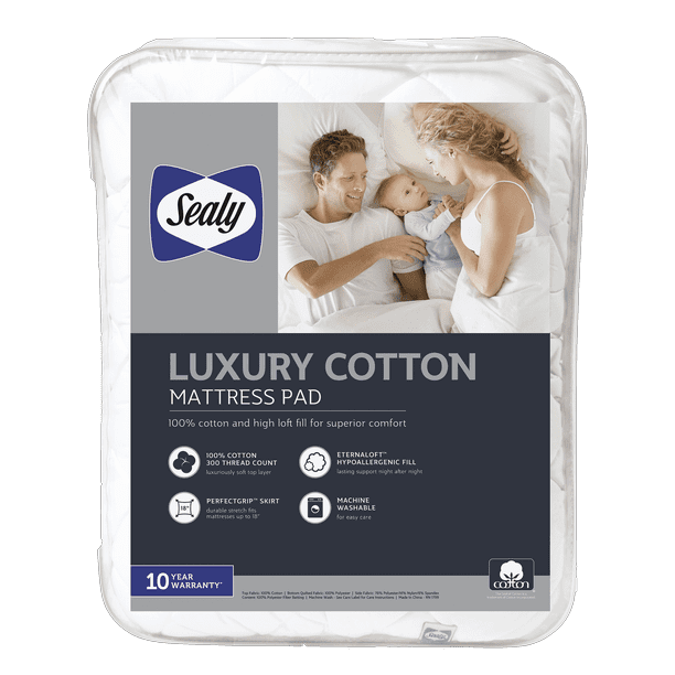 Sealy, Cotton Mattress Pad, Queen