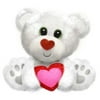Buster Bear Plush 10" White Valentine's Day