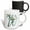 Multicolor, variant on 3drose, Green Boho Lily Monogram Initial W, 11oz Two-tone Red Mug