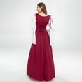 thumbnail image 5 of KAWELL Renaissance Medieval Irish Costume Over Dress & Cream Chemise Set, 5 of 5