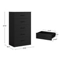 thumbnail image 4 of Mainstays Ardent 5 Drawer Dresser, Black, 4 of 18