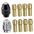 thumbnail image 3 of Juego de portabrocas M8 para adaptador de broca de vástago de 1/32" (0,8 mm) a 1/8" (3,2 mm) Pinza de broca eléctrica compatible con herramientas Zulema Portabrocas, 3 of 8