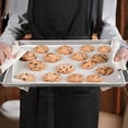 thumbnail image 6 of Toaster Oven Pan, Stainless Steel Toaster Oven Tray Quarter Sheet Pan, 12.4’’x 9.7’’x1’’, Non Toxic & Healthy, Rust Free & Mirror Finish, Easy Clean & Dishwasher Safe, 6 of 7