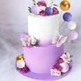 thumbnail image 4 of Neasyth 69pcs Purple Cake Decorations, Cake Balls Toppers, 3D Butterfly Cupcake Topper for Anniversary Supplies, 4 of 8