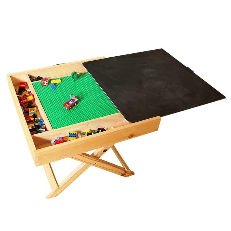 folding lego table with storage