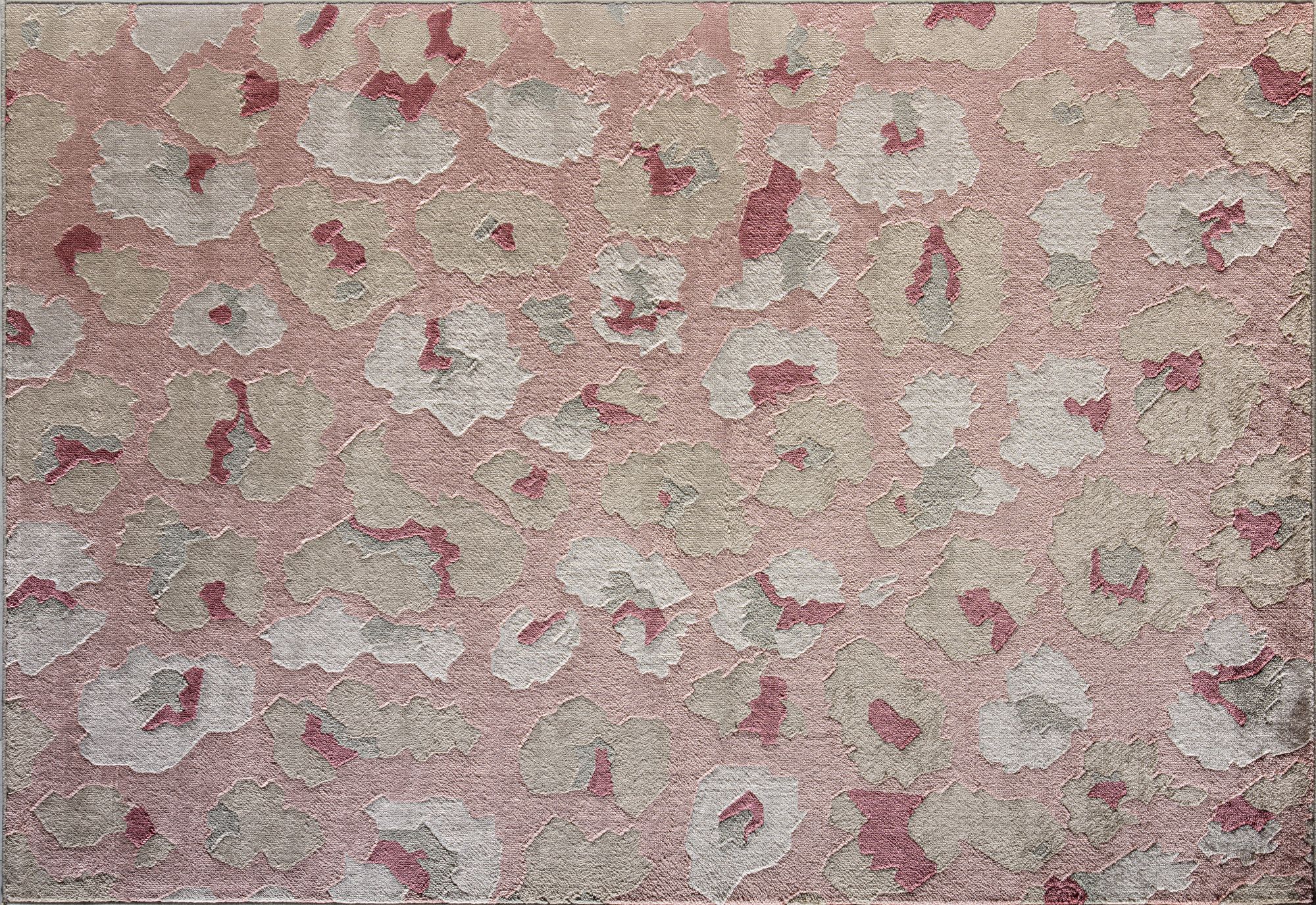 Elizabeth Sutton VE45C Fierce Abstract Modern Pink Area Rug, 2'0" x 4'0"