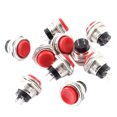 thumbnail image 1 of 10piezas SPST Interruptor pulsador momentáneo tapa roja de Tono Plata AC125V 3A 250V 1.5A Unique Bargains interruptores de botón automotriz, 1 of 1