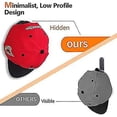 thumbnail image 5 of Perchero adhesivo para colgar en la pared, gancho multiusos para gorras de béisbol, 4 piezas, color negro, 5 of 5