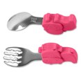 thumbnail image 2 of Sin BPA - Cubiertos infantiles con mango de silicona - Juego de cubiertos, cuchara y tenedor para niños pequeños, 2 of 6