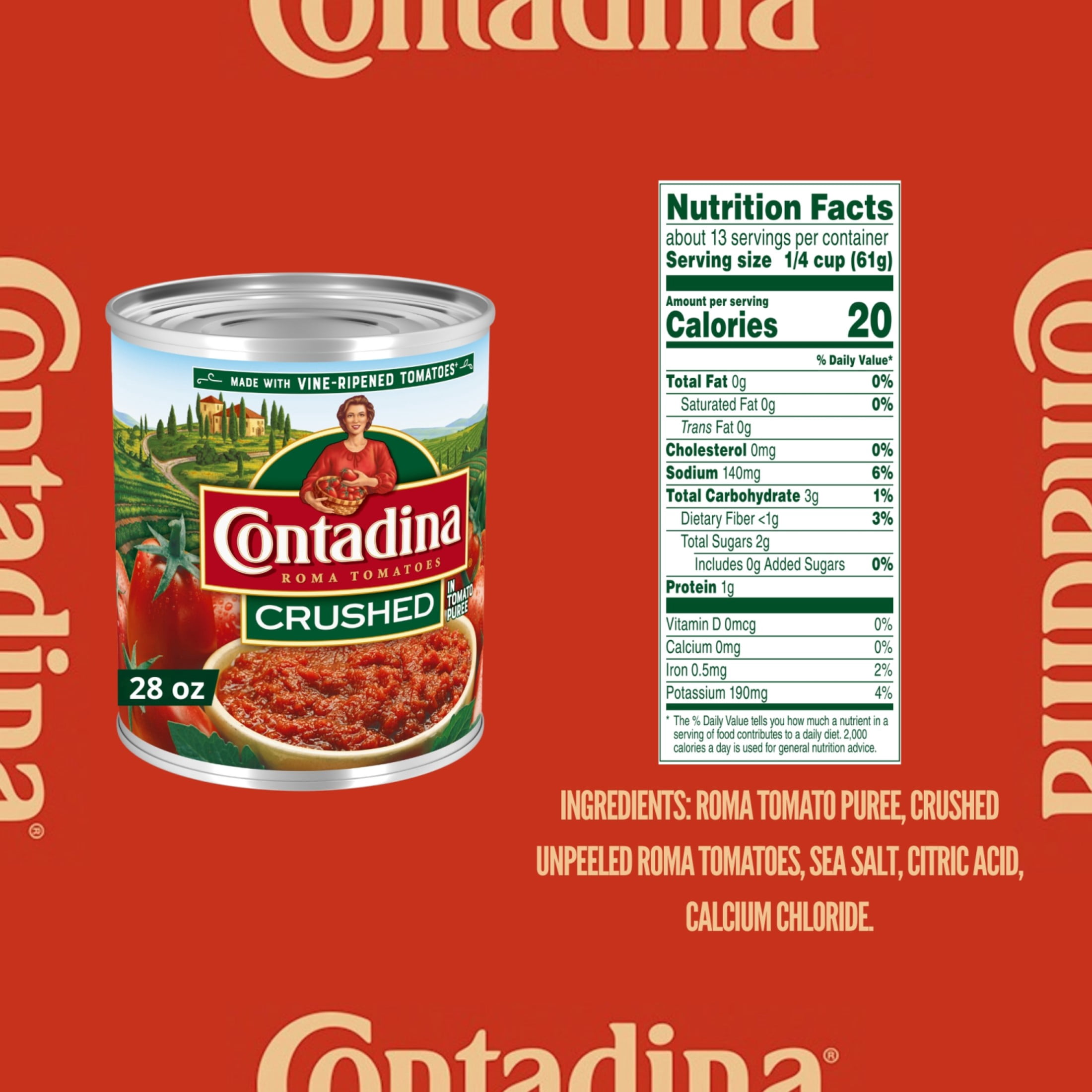Contadina Crushed Tomatoes, Canned Tomatoes, 28 oz Can - Walmart.com