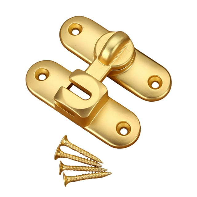 DOLITY Barn Door Lock Latch 90 degree Installation 90 Degree Locks for Hotel Barn Garage Golden