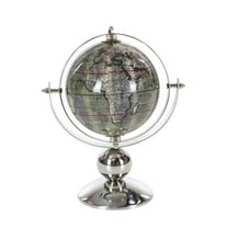 DecMode 8" Silver World Map Globe
