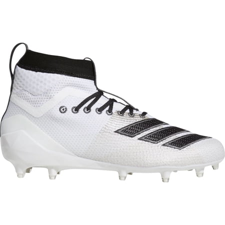 adidas Mens Adizero 8.0 SK Cleats Football Shoe - White/Black/Grey - 9