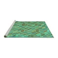 thumbnail image 2 of Ahgly Company Machine Washable Indoor Rectangle Southwestern Turquoise Blue Country Area Rugs, 5' x 8', 2 of 4