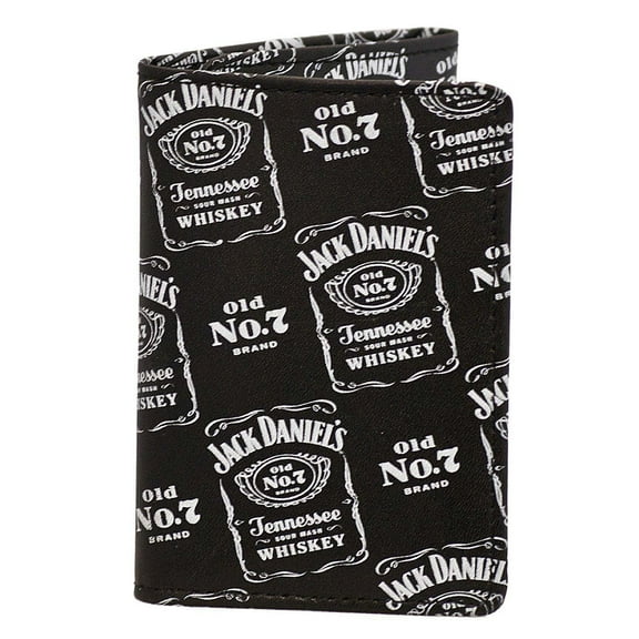 Jack Daniels Logos Black Tri-Fold Wallet