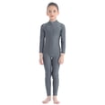 thumbnail image 3 of Miaeowve Ensemble de Danse Ballet à Col Roulé Manches Longues pour Enfants Filles Garçons Justaucorps Complet Ombre m, 3 of 8