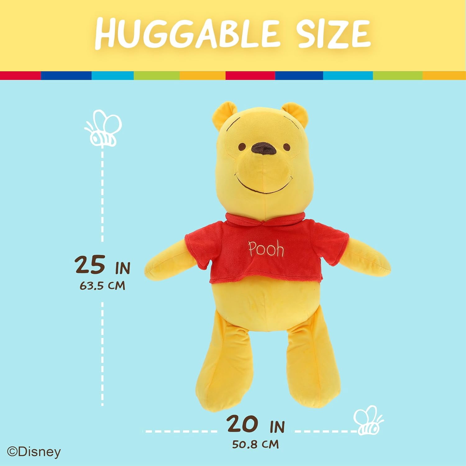 KIDS PREFERRED Disney Baby Winnie The Pooh Stuffed Animal Plush Toy, Disney Plush Winnie The Pooh Toys for Infants & Toddlers, 25 Inches