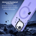 thumbnail image 3 of Entronix Magnetic Sturdy Case for iPhone 16e, Heavy Duty Shockproof Matte Back Cover, Purple, 3 of 6