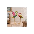 thumbnail image 4 of DecMode 28" Indoor Outdoor Embossed Standing Flamingo Garden Sculpture (2 Pack), 4 of 14