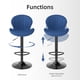 thumbnail image 4 of Juego de 2 Bancos de Bar Youhauchair de Terciopelo Ajustables y Giratorios, 4 of 8