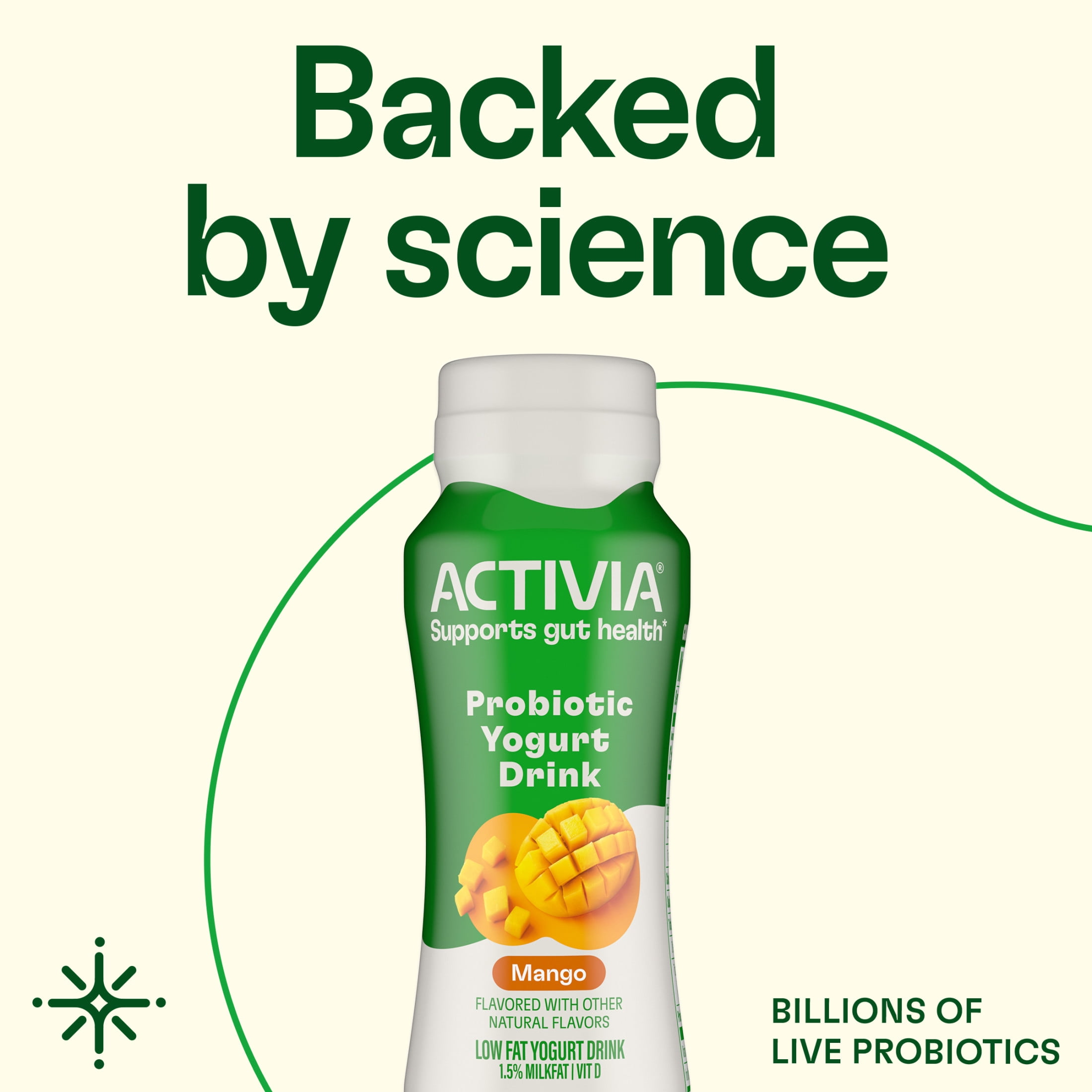 Activia Mango Low Fat Probiotic Yogurt Drink, Helps Support Gut Health, 7 fl oz