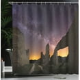 thumbnail image 4 of Ambesonne Antique Shower Curtain, Roman Ruins at Night, 69"Wx75"L, Indigo, 4 of 5