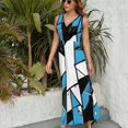 thumbnail image 3 of Abstract Geometrical Vestido Sin Mangas Para Mujer, Traje De, Ropa De Cumpleaños, Verano, 3 of 5