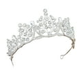 thumbnail image 3 of Princess Tiaras and Crowns for Women Girl Crystal Queen Crown, Gold Silver Wedding Tiara for Bride, Metal Birthday Quinceanera Pageant Prom Headpieces, 3 of 7