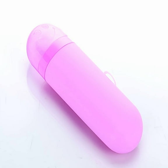 Portable Purple Travel Toothbrush Holder with Built-In Toothpaste Slot, Compact Durable Hygienic Case for Camping, Commuting, Vacations & Everyday Oral Care Storage