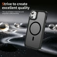 thumbnail image 5 of Dteck Magnetic Case for iPhone 12 & iPhone 12 Pro 6.1 Inch Compatible with MagSafe & Magnetic Car Phone Mount, Slim TPU Frosted Matte Protective Shockproof Phone Case Cover,Black, 5 of 9