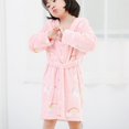 thumbnail image 4 of GYRATEDREAM Boys Girls Bathrobes,Toddler Boy Girl Robes,Children's Plush Soft Coral Fleece Hooded Pajamas Sleepwear for 4-5Y Pink, 4 of 9