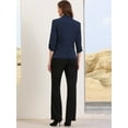 thumbnail image 3 of DARING DIVA Women's 3/4 Sleeve Shawl Lapel Work Blazer with Pockets XL Royal Blue, 3 of 6