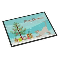 Carolines Treasures CK4804MAT 18 x 27 in. Thai Lilac Cat Merry Christmas Indoor or Outdoor Mat