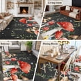 thumbnail image 5 of Large Area Rugs for Living Room Bedroom, Mushroom 6'x9' Rug Washable Carpet Runner Indoor Outdoor, Botanical Watercolor Floral Leaf Butterfly Plant Non Slip Floor Mats Rug for Kitchen, Playroom, 5 of 8