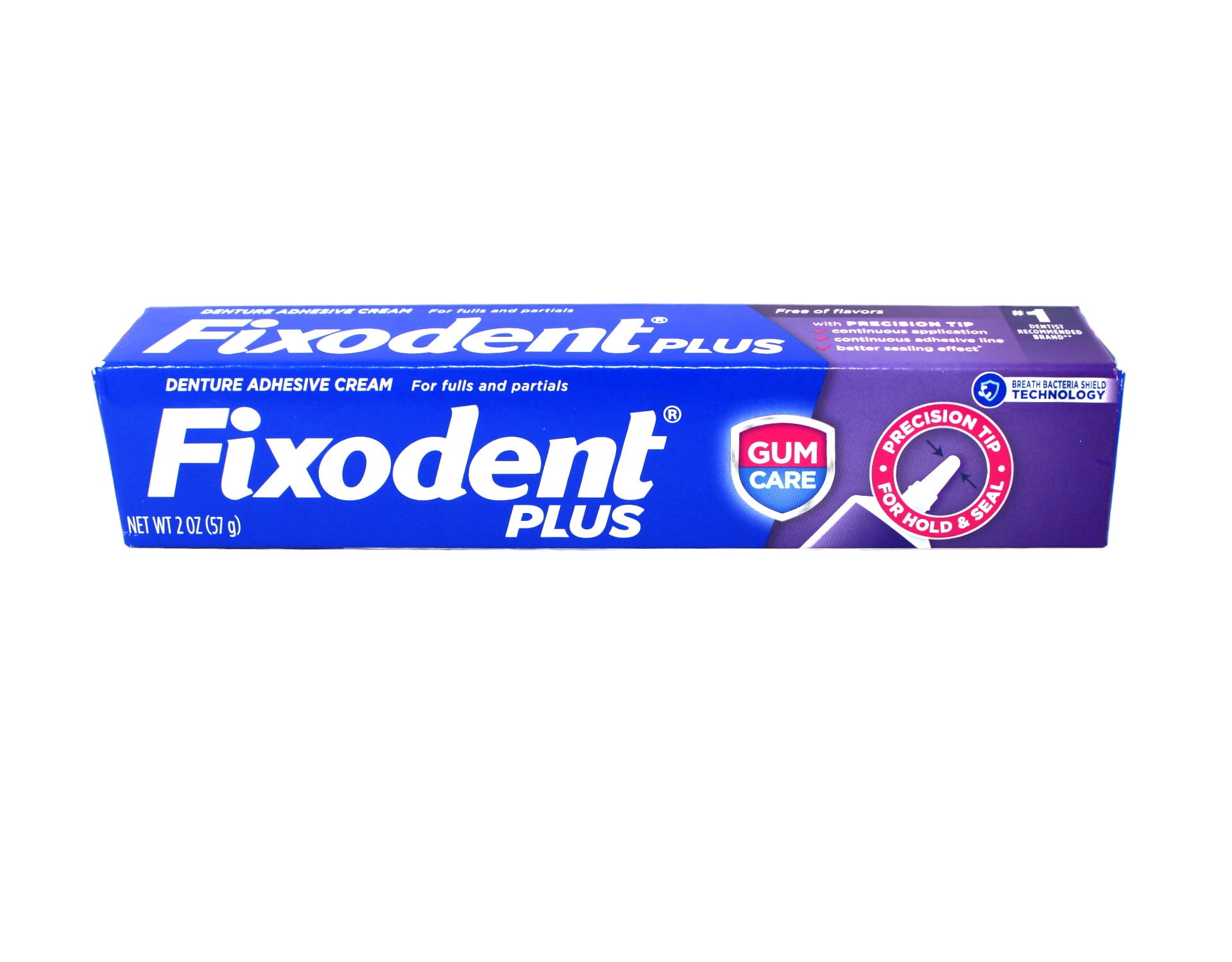 Fixodent Plus Denture Adhesive Cream Gum Care - 2 oz, Pack of 6 C17