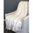 thumbnail image 1 of Jeté en Mohair Ivoire avec Franges, 1 of 1