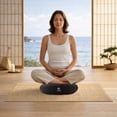thumbnail image 7 of Node Fitness Zafu Meditation Cushion, 15" Round Buckwheat Yoga Pillow with Organic Cotton Cover - Black, 7 of 7