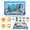 Blue, variant on Imountek Thickened PVC Cat Water Mat Interactive Sensory Play Mat with LED Changing Light Floating Fish Toys for Indoor Cats Kittens, Blue